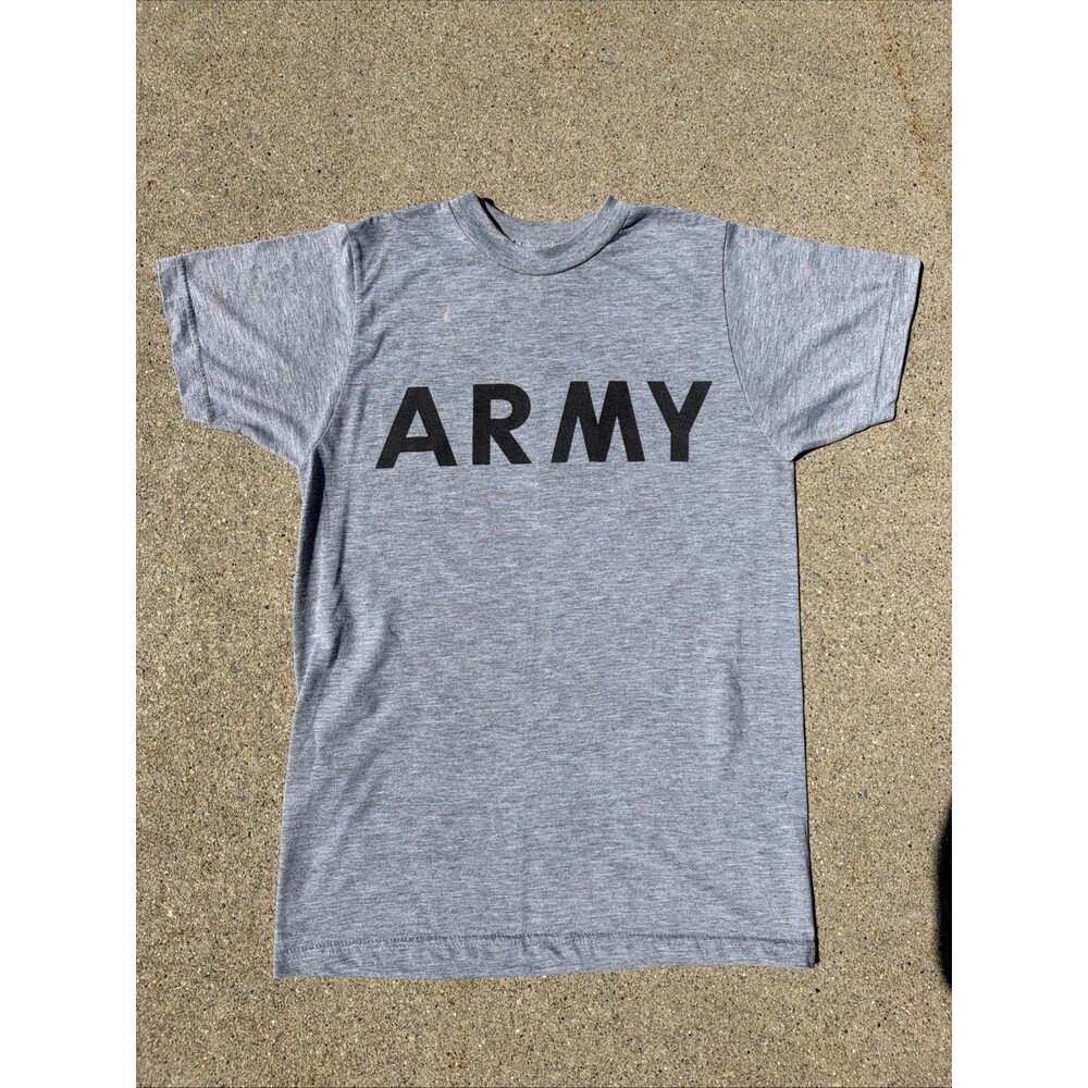 Unicor Army PFU Physical Fitness Uniform T-Shirt Vintage 90s Gray Men X-small